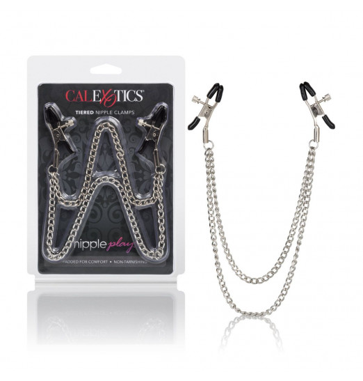 Зажимы на соски с цепочкой Tiered Nipple Clamps Зажимы на соски с цепочкой Tiered Nipple Clamps