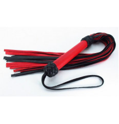 Черно-красная плеть с красной ручкой  Турецкие головы  - 57 см.