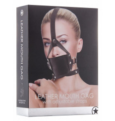 Чёрный кожаный кляп Leather Mouth Gag