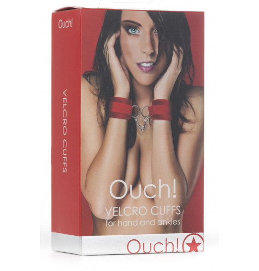 Красные наручники Velcro Cuffs Red
