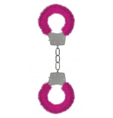 Розовые пушистые наручники OUCH! Pink