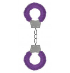 Фиолетовые пушистые наручники OUCH! Purple