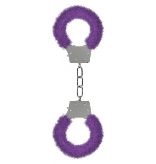 Фиолетовые пушистые наручники OUCH! Purple