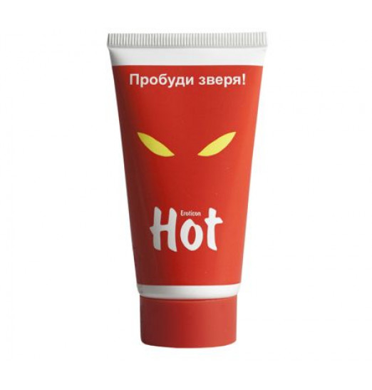 Возбуждающая гель-смазка HOT с женьшенем - 50 мл.