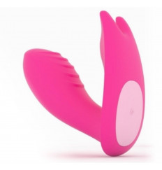 Розовый вагинально-клиторальный стимулятор MAGIC EIDOLON