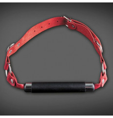 Кляп-трензель на красных кожаных ремешках с застёжкой Кляп-трензель на красных кожаных ремешках с застёжкой