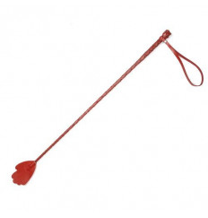 Красный кожаный стек с наконечником-ладошкой - 70 см. Красный кожаный стек с наконечником-ладошкой - 70 см.