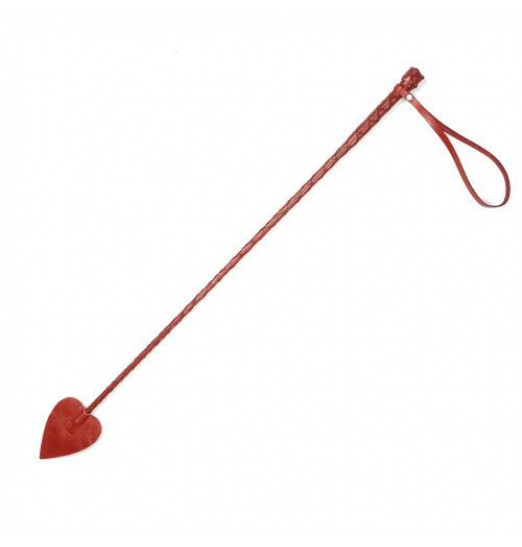 Красный кожаный стек с наконечником-стрелой - 70 см.