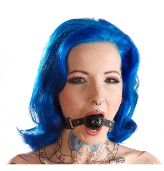 Классический кляп с черным шариком Knebel