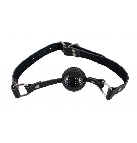 Классический кляп с черным шариком Knebel
