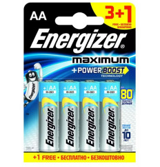 Батарейки Energizer MAX типа E91/AA - 4 шт. (3+1 в подарок)
