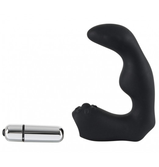 Чёрный вибростимулятор простаты Rebel