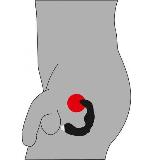 Чёрный вибростимулятор простаты Rebel