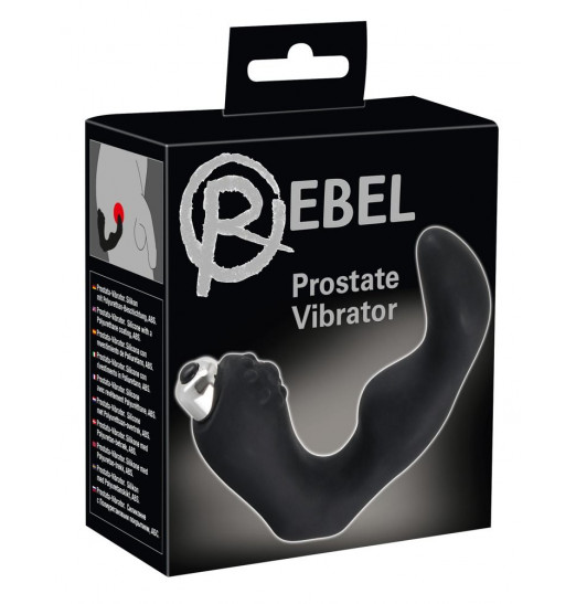 Чёрный вибростимулятор простаты Rebel