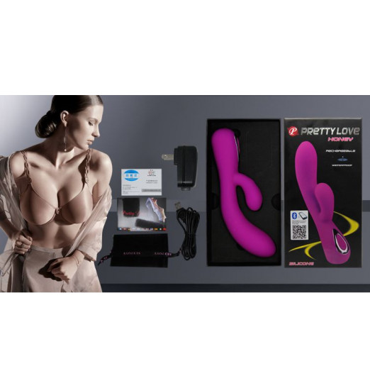 Лиловый вибратор Honey - 19,5 см. Лиловый вибратор Honey - 19,5 см.