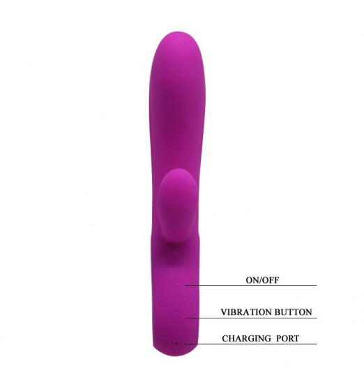 Лиловый вибратор Conrad - 21 см.