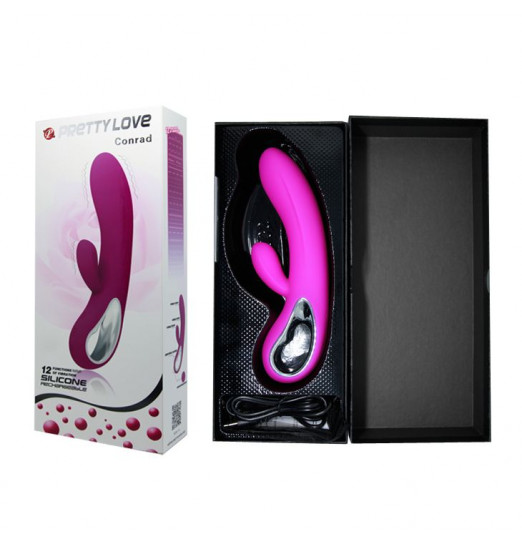 Лиловый вибратор Conrad - 21 см.