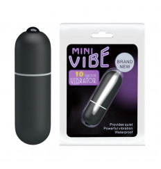 Черная вибропуля с 10 режимами вибрации