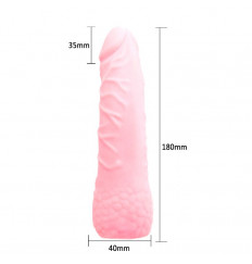 Удлиняющая насадка на пенис с расширением в основании - 18 см.