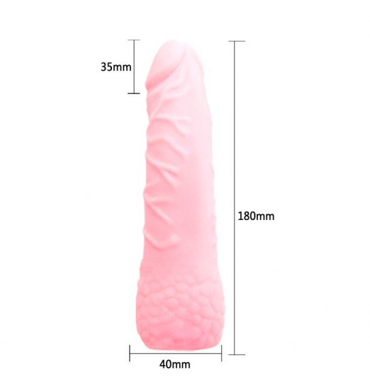 Удлиняющая насадка на пенис с расширением в основании - 18 см.