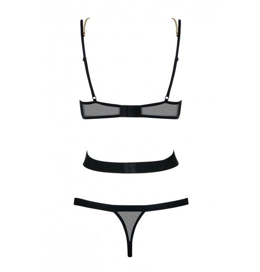 Полупрозрачный тедди Bondy с широкими лентами