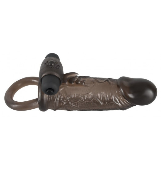 Вибронасадка на пенис с кольцом для мошонки Rebel - 16 см. Вибронасадка на пенис с кольцом для мошонки Rebel - 16 см.