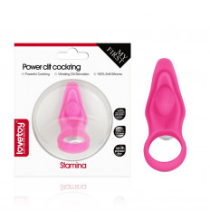 Розовое виброкольцо для пениса Power Stamina