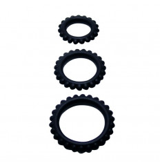 Набор из 3 ребристых эреционных колец TITAN