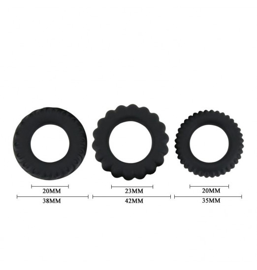 Набор Titan из 3 эрекционных колец, имитирующих автомобильные шины