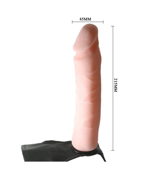 Гибкий фаллоимитатор-реалистик на трусиках Ultra Passionate Harness - 21,5 см.