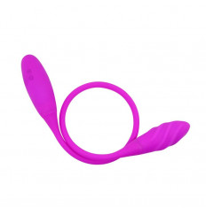 Двусторонний вибромассажер на гибком стержне Snaky Vibe - 60 см.