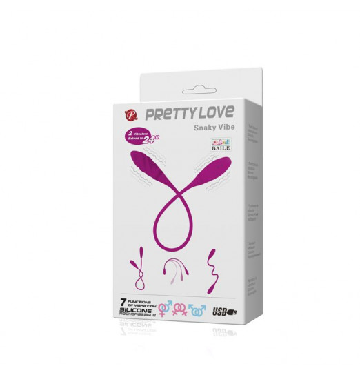 Двусторонний вибромассажер на гибком стержне Snaky Vibe - 60 см. Двусторонний вибромассажер на гибком стержне Snaky Vibe - 60 см.