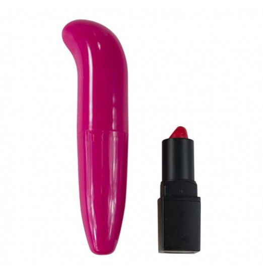 Ярко-розовый мини-вибратор для G-стимуляции - 15,5 см. Ярко-розовый мини-вибратор для G-стимуляции - 15,5 см.