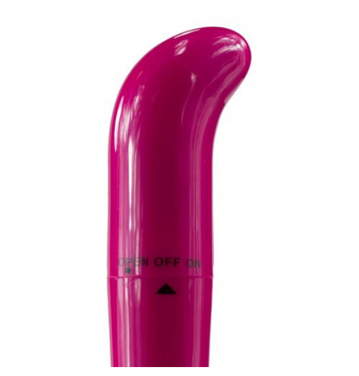 Ярко-розовый мини-вибратор для G-стимуляции - 15,5 см. Ярко-розовый мини-вибратор для G-стимуляции - 15,5 см.