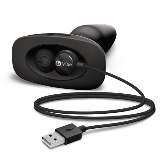 Чёрная вибровтулка с ротацией шариков RIMMING REMOTE CONTROL PLUG BLACK - 15,2 см. Чёрная вибровтулка с ротацией шариков RIMMING REMOTE CONTROL PLUG BLACK - 15,2 см.