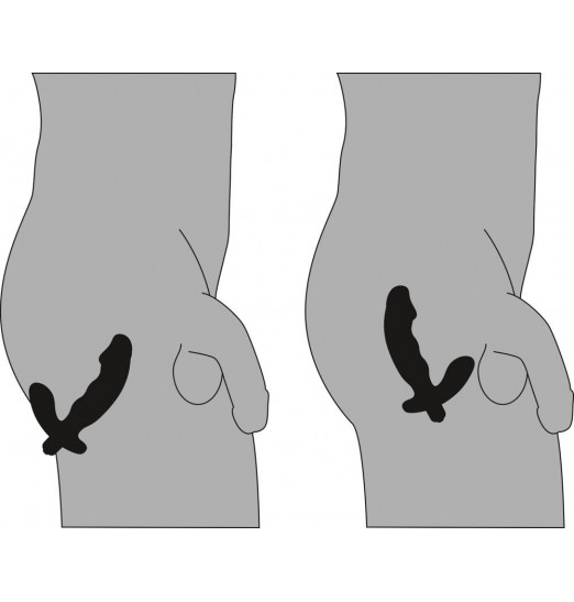 Чёрный анальный вибратор для стимуляции простаты Rebel