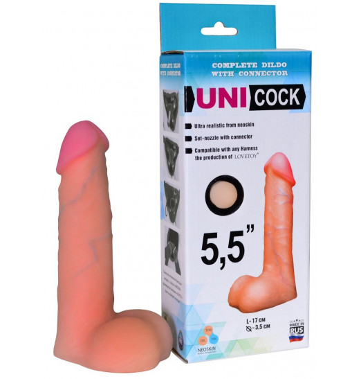 Фаллическая насадка Харнесс UNICOCK 5,5  - 17 см.