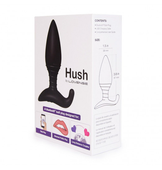 Малая анальная пробка со смарт-приложением и подключением к чатам вебкам Lovense Hush