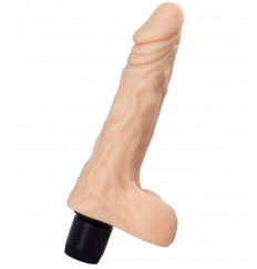 Телесный мультискоростной вибратор-реалистик A-toys - 19,8 см.