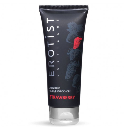 Увлажняющая смазка на водной основе с ароматом клубники Srtawberry - 100 мл.