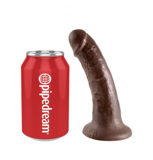 Коричневый фаллоимитатор на присоске 6  Cock - 15,2 см.