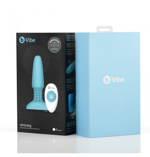 Голубая вибропробка с ротацией шариков RIMMING REMOTE CONTROL PLUG TEAL - 15,2 см. Голубая вибропробка с ротацией шариков RIMMING REMOTE CONTROL PLUG TEAL - 15,2 см.