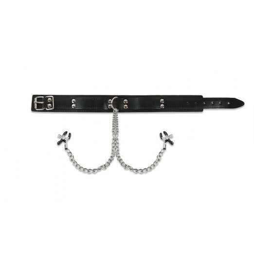 Ошейник с зажимами на соски