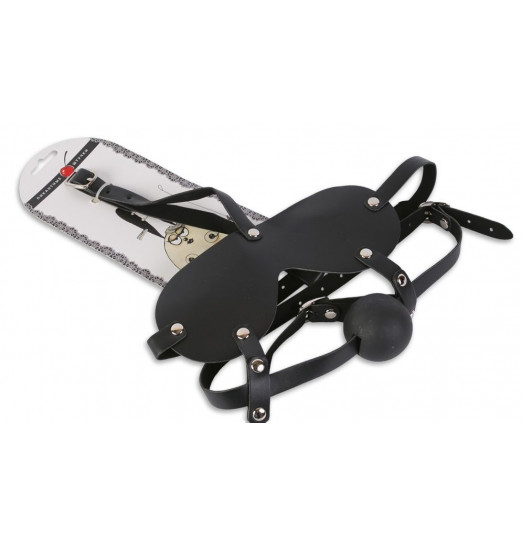 Чёрная маска с шариком-кляпом