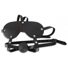 Чёрная маска с шариком-кляпом