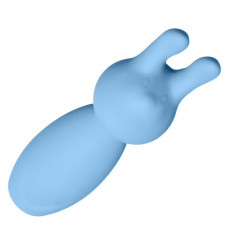 Голубой мини-вибратор Emotions Funny Bunny