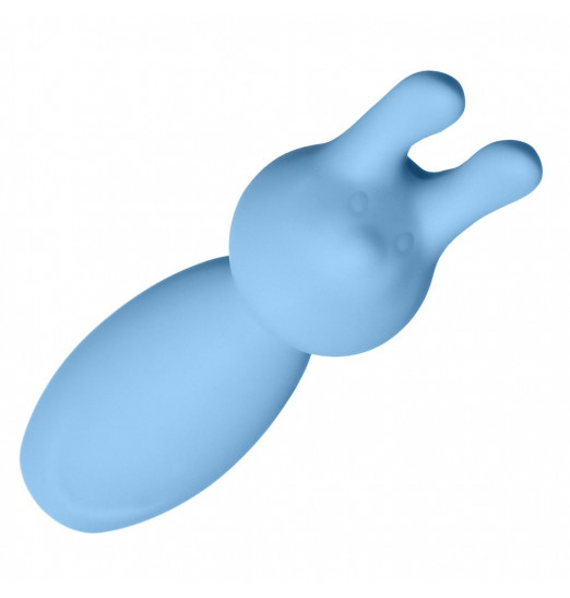 Голубой мини-вибратор Emotions Funny Bunny