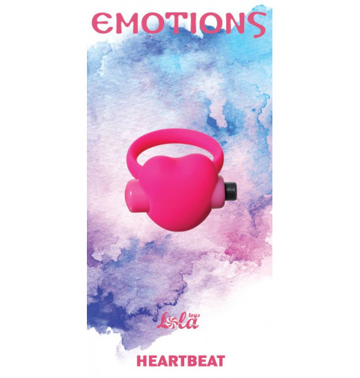 Розовое эрекционное виброколечко Emotions Heartbeat Розовое эрекционное виброколечко Emotions Heartbeat