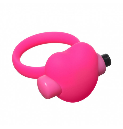 Розовое эрекционное виброколечко Emotions Heartbeat Розовое эрекционное виброколечко Emotions Heartbeat