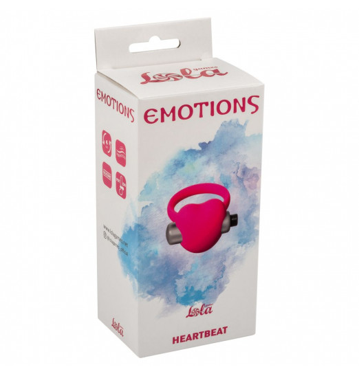 Розовое эрекционное виброколечко Emotions Heartbeat Розовое эрекционное виброколечко Emotions Heartbeat